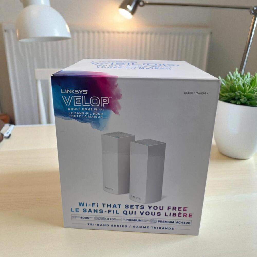 Linksys Velop Tri-Band AC4400 Whole Home WiFi Mesh System - 2-Pack  4000 sq